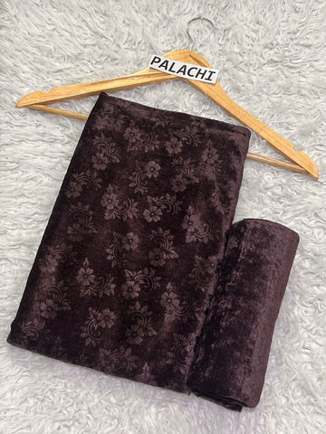Korean Velvet 2PC - CHOCOLATE BROWN