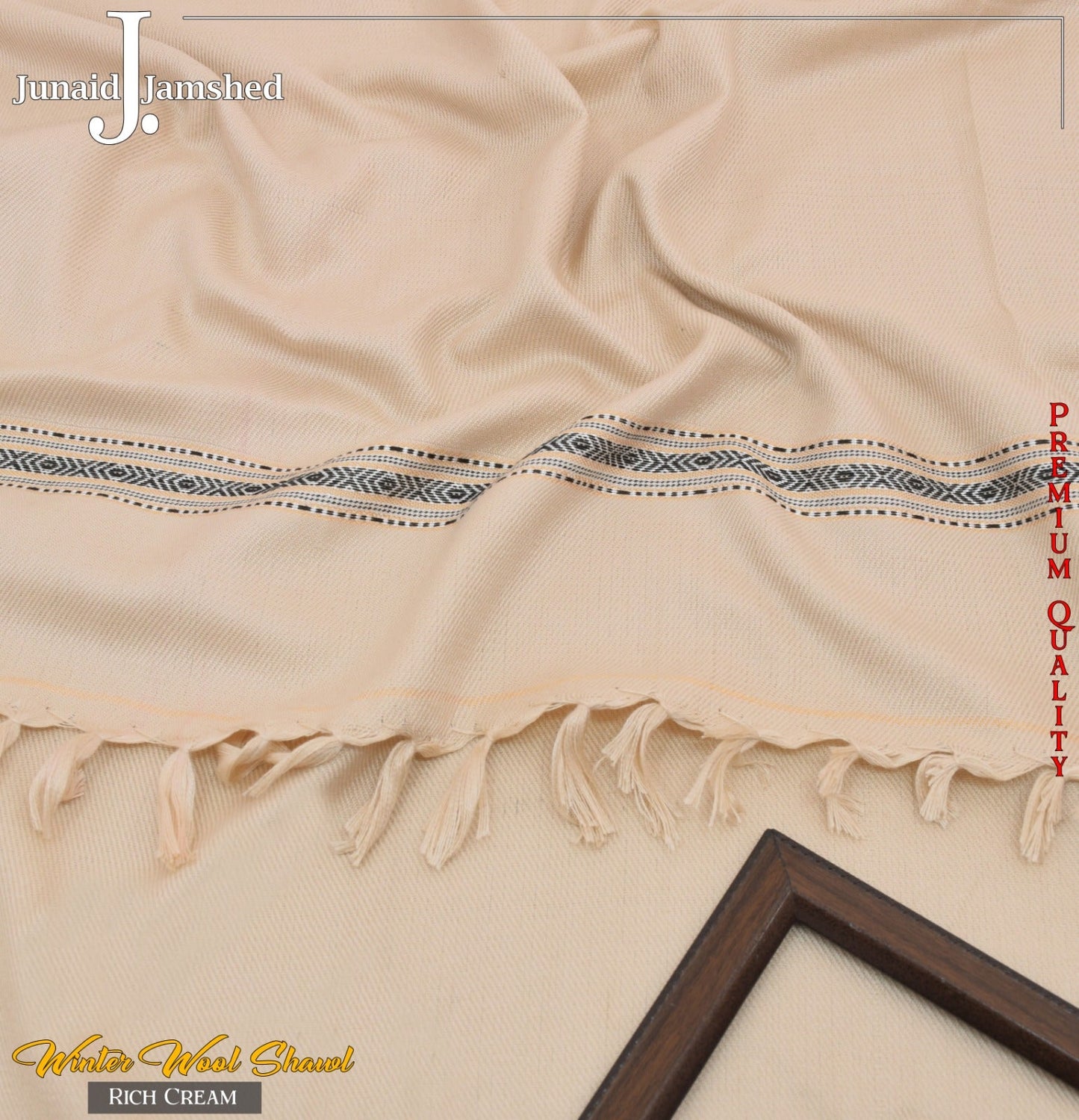 Men's Winter Shawls - RICH CREAM