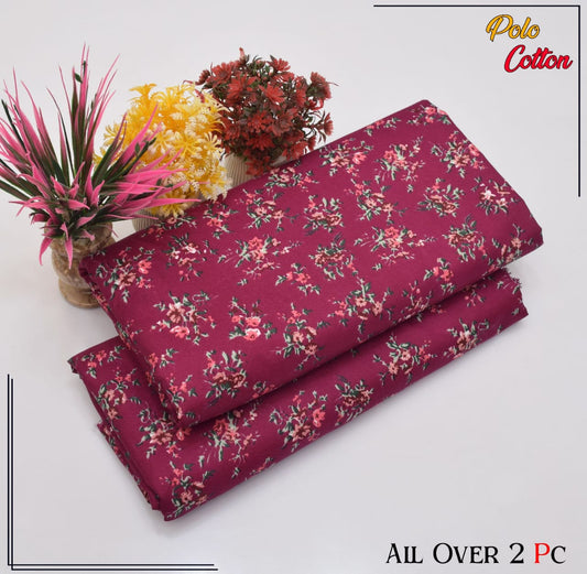 2pc Micro Polo Cotton Unsititched suit -96