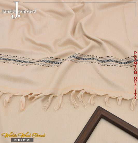 Men's Winter Shawls - RICH CREAM