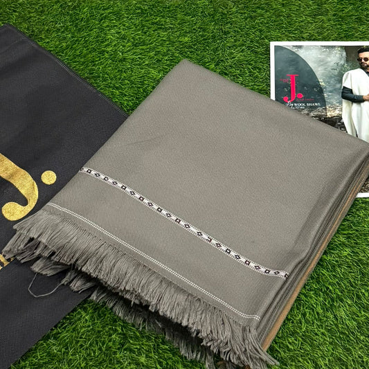Men's Winter Wool shawl-Dark grey 801